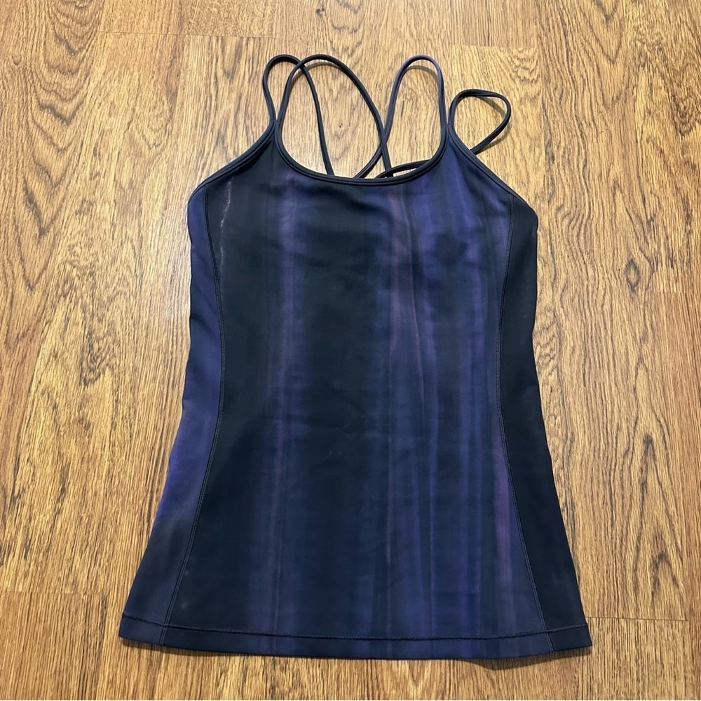 lululemon athletica Blue Purple sleeveless sports running yoga size 6 Crossback